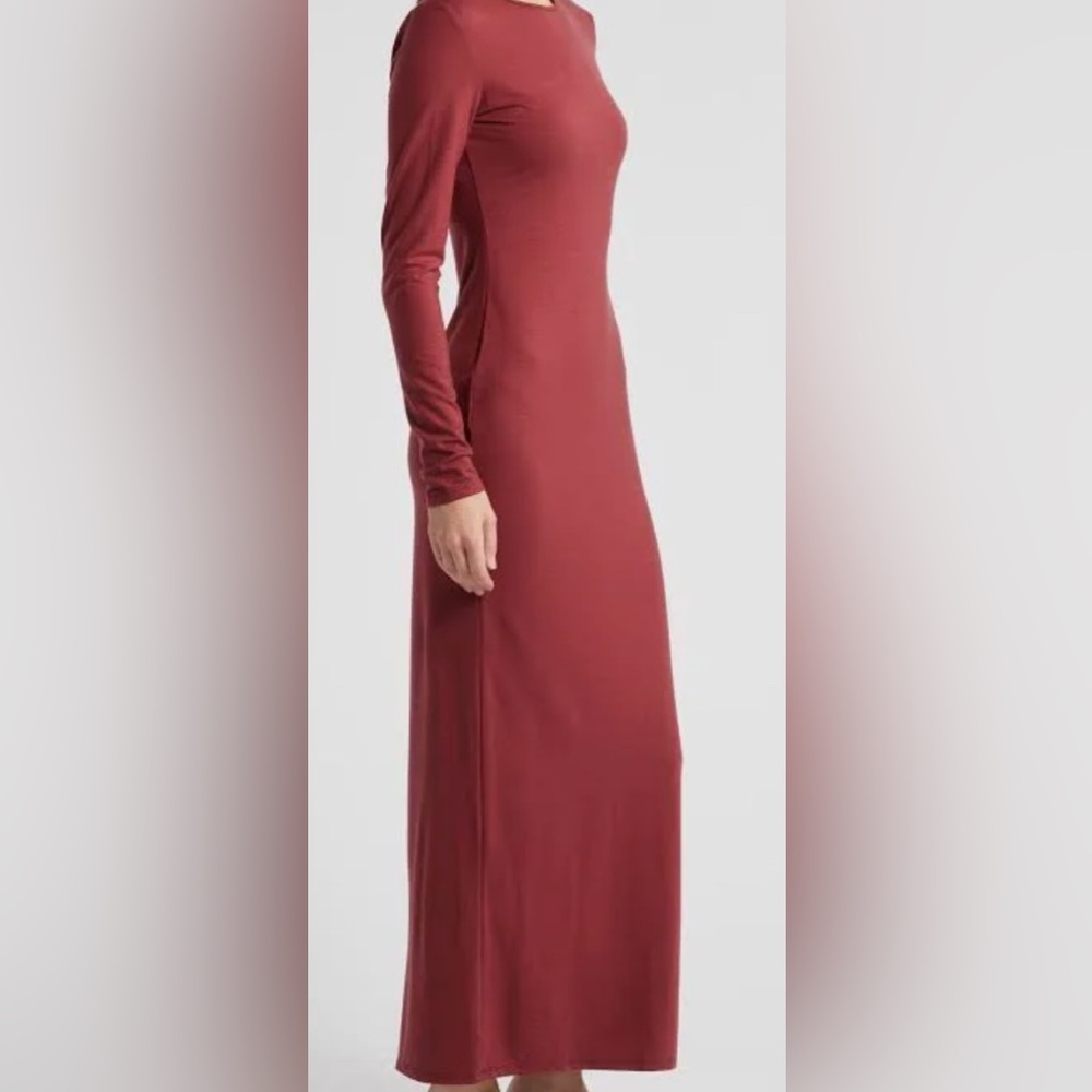 Reformation Tommie Long Sleeve Stretch maxi dress size large - Picture 3 of 7